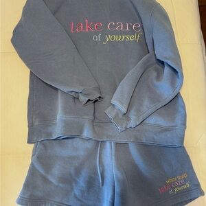 White Fox Boutique Blue High Waist Shorts